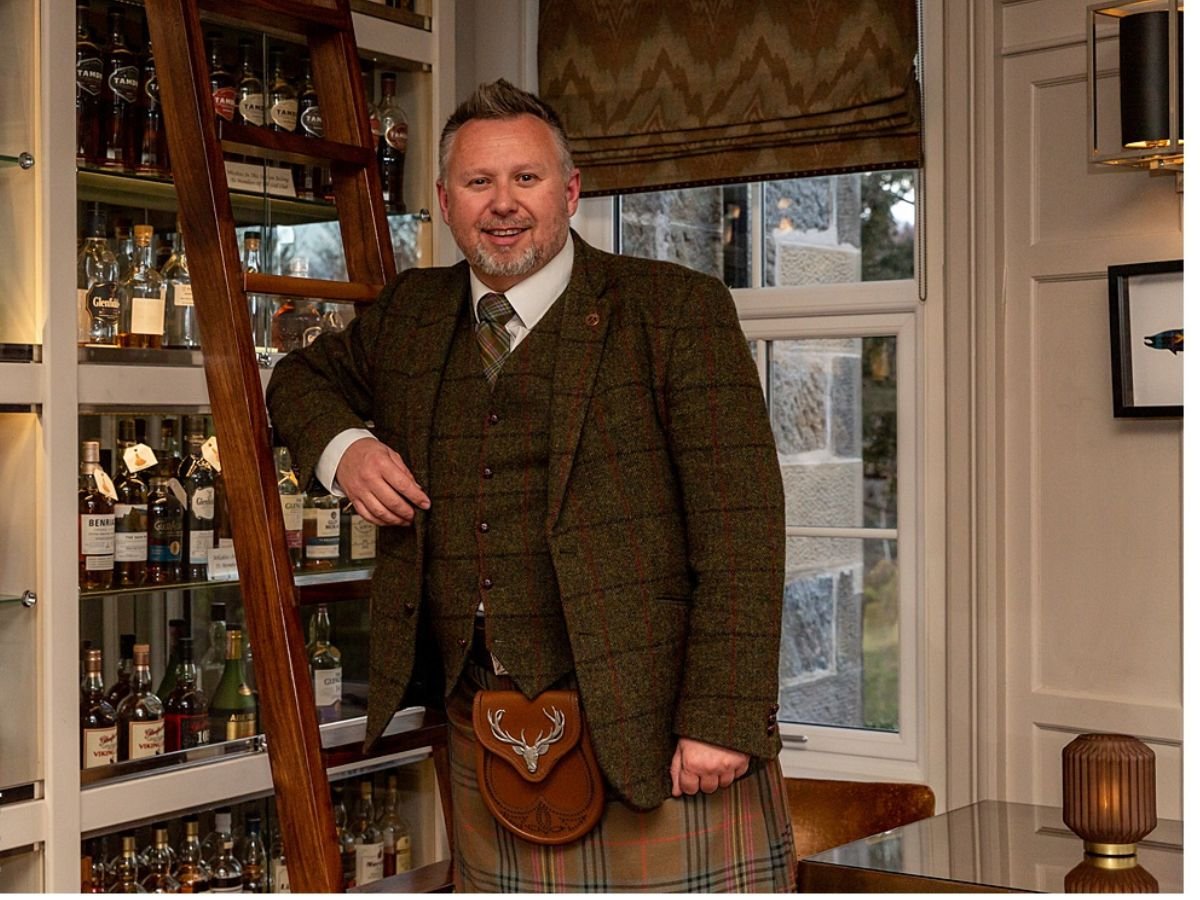 James Kennedy at his graduation dinner at The Dowans Hotel Aberlour after The Spirit Of Speyside Whisky School